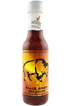 Angry Goat Pfeffer Co. Schwarze Bison Chilisauce, 5oz