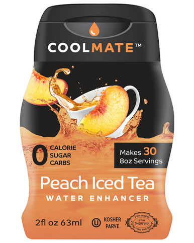 Coolmate Pfirsich Eistee Wasser Enhancer, Zuckerfrei, 2 fl oz