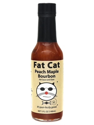 Fat Cat Pfirsich Ahorn Bourbon Chilisauce und Glasur, 5oz