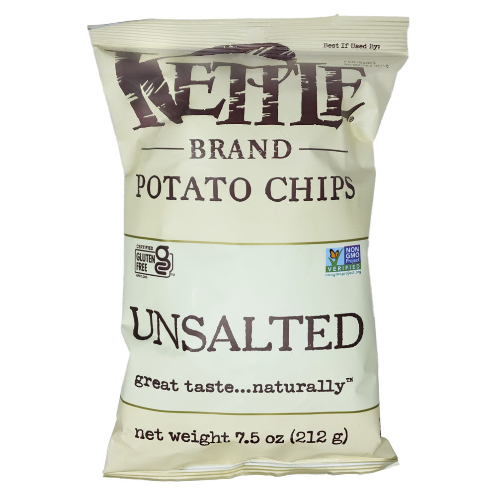 Kettle Brand Ungesalzene Kartoffelchips 7,5 Unzen