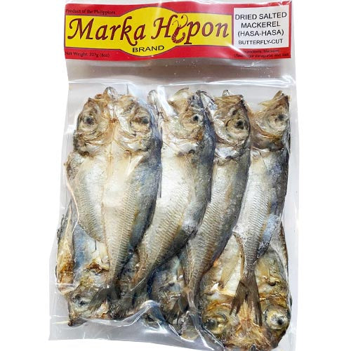 Marka Hipon – Getrocknete gesalzene Makrele (Hasa-Hasa) – Butterfly Cut – 8 OZ