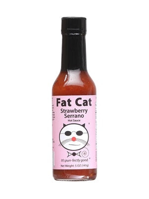 Chilisauce Fat Cat Erdbeere Serrano 5 oz Hitze 5