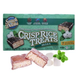 Snack Delite Mint Crisp Reisgerichte, Schokolade coated Marshmallow, 7 bar