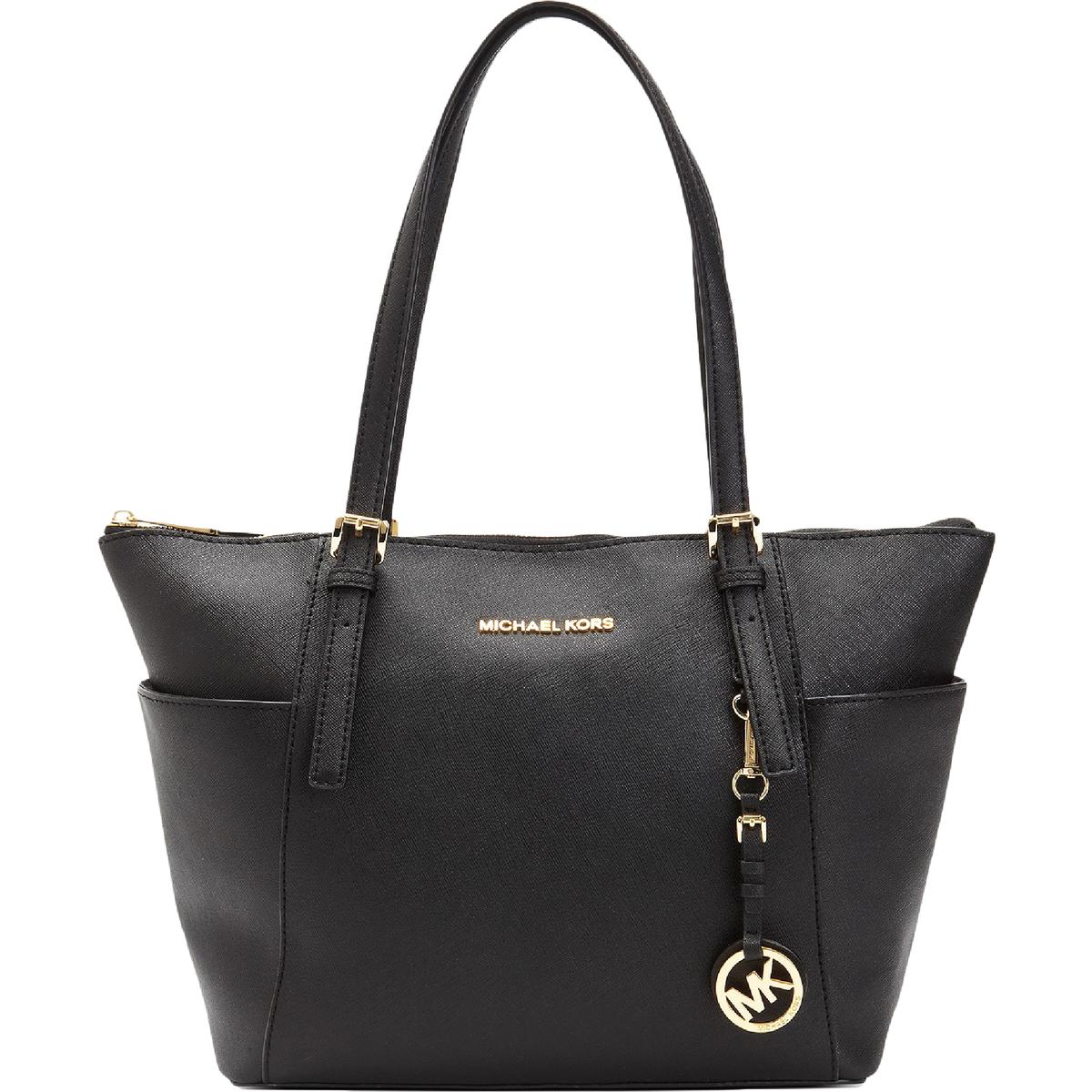 Jet Set Saffiano Leder Signature große Tragetasche Handtasche
