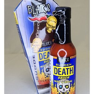 scharfe Sauce Blairs plötzlichen Tod mit Ginseng in einem Karton Sarg Skul