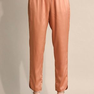 Satinhose mit geradem Bein in Rose Clay