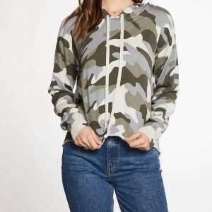 Langarm-Hoodie mit Tarnmuster
