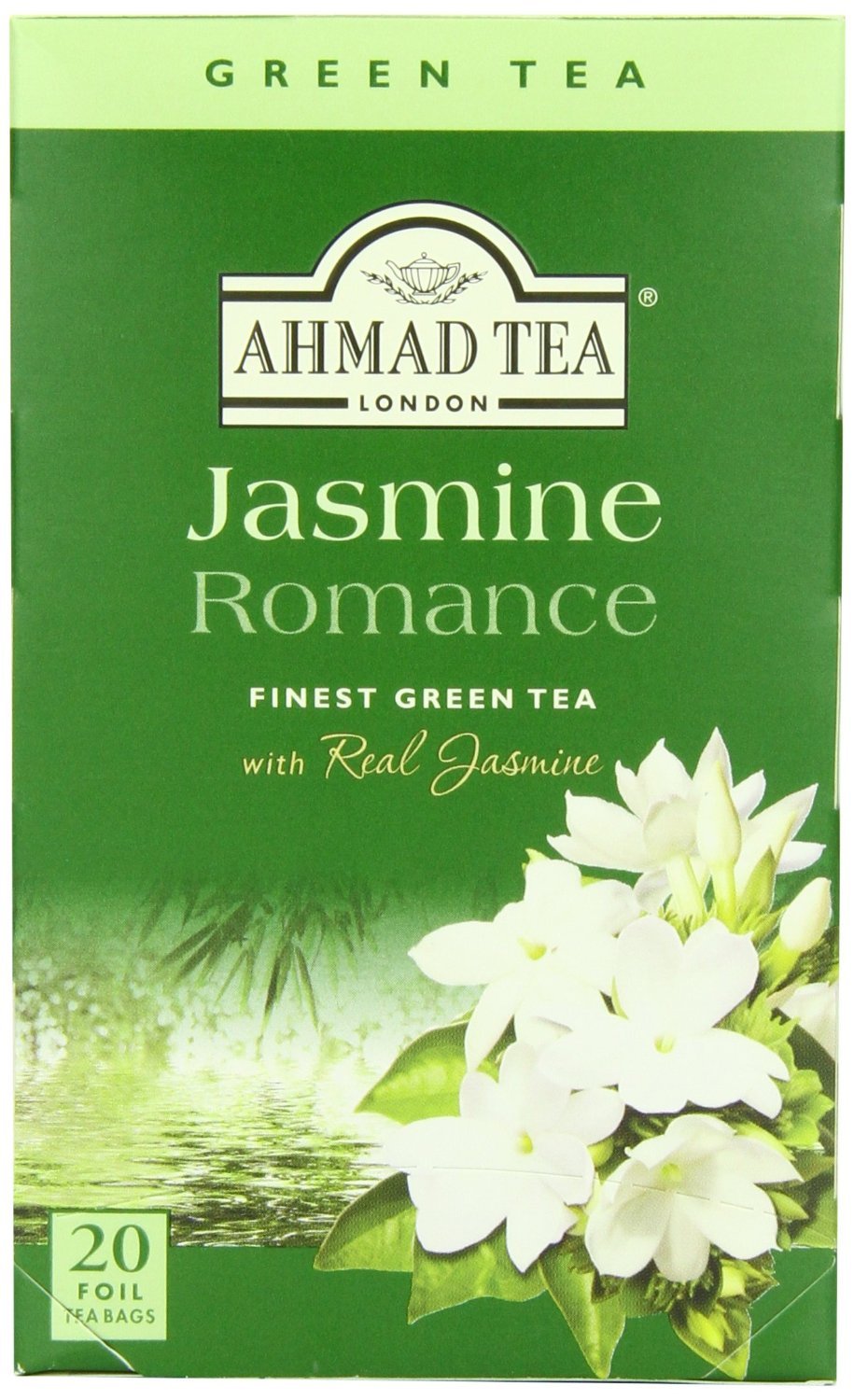 Ahmad Tea Jasmine Romance Grüner Tee, 20-Zähl