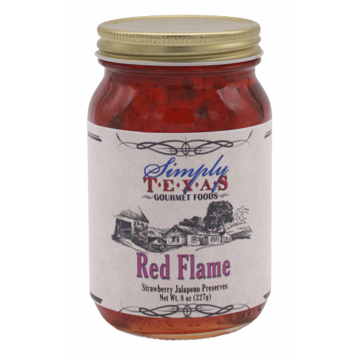 Simply Texas rote Flamme Erdbeere Jalapeno konserviert