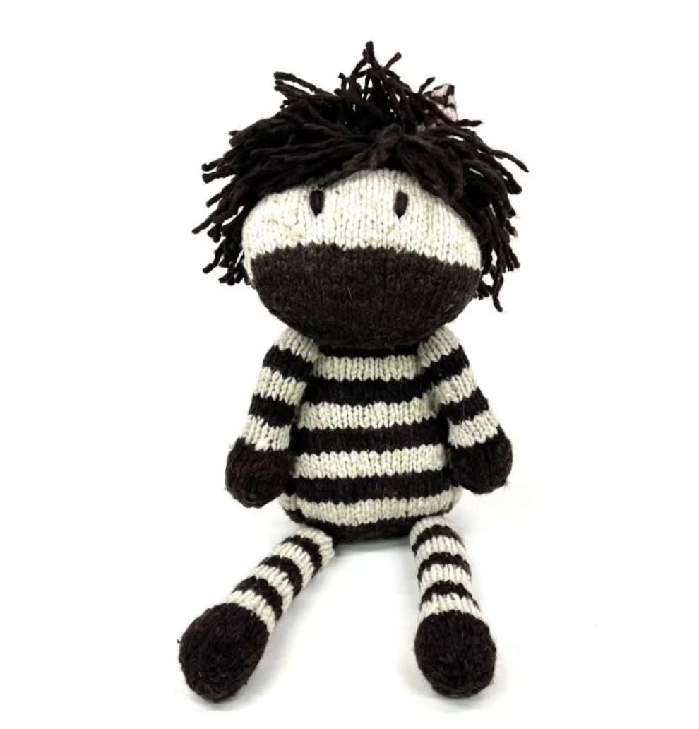 Finn + Emma Wolle Strick Buddy Stuffy Toy – Zachary das Zebra