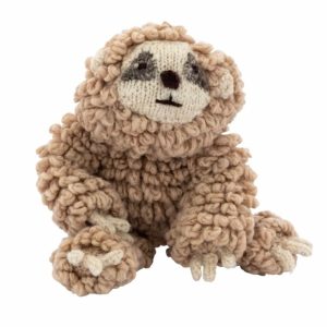 Finn + Emma Natural Wolle Knit Buddy Stofftier | Sam das Faultier