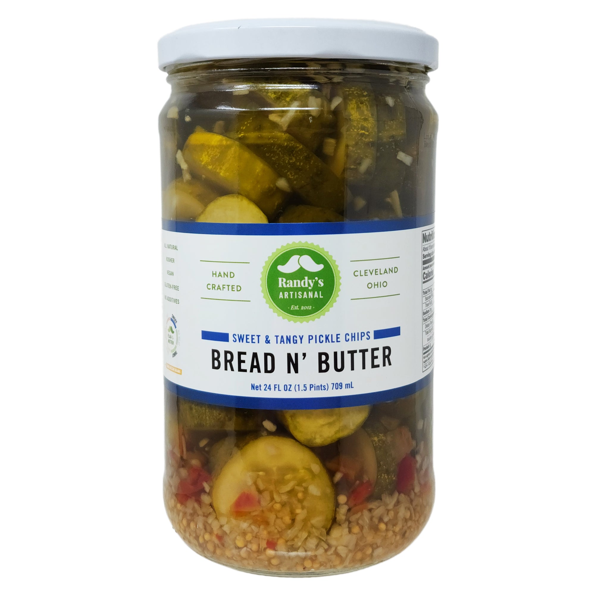 Randy's No Sodium süß & würzig-säuerlich Brot N' Butter Pickle Chips – 24 Unzen