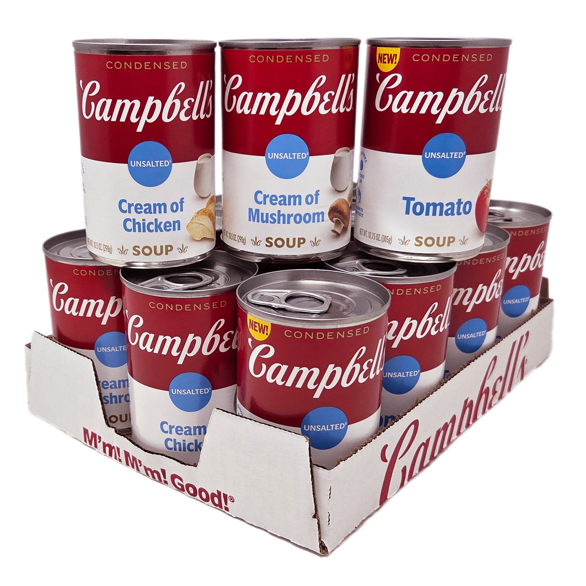 Fall von 12 – Verschiedene Campbells ungesalzene Kondensierte Suppen