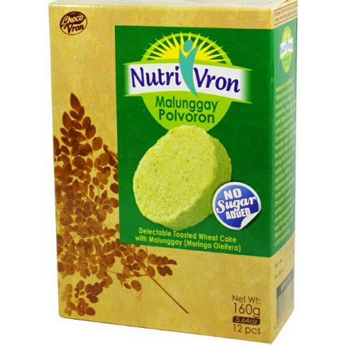 ChocoVron – NutriVron – Malunggay Polvoron – Leckerer gerösteter Weizenkuchen mit Malunggay – 12 Stück – 160 G