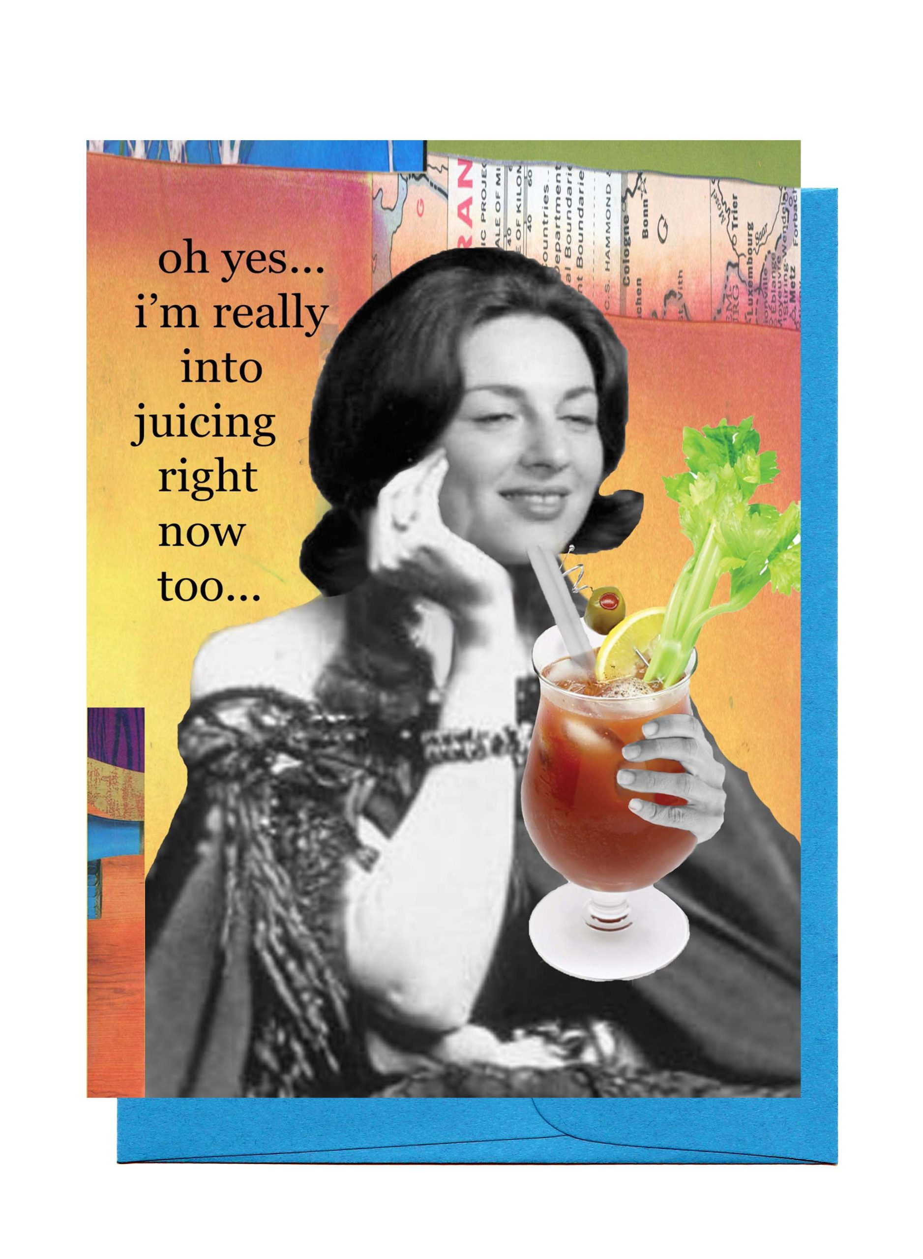 Erin Smith Kunst – Juicing Grußkarte
