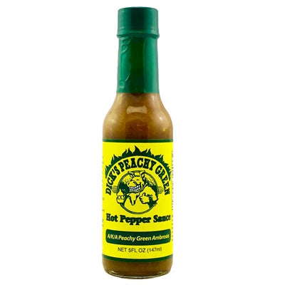 Chilisauce schmutziger Schwanz Peachy Grün Ambrosia 5 oz Hitze 6