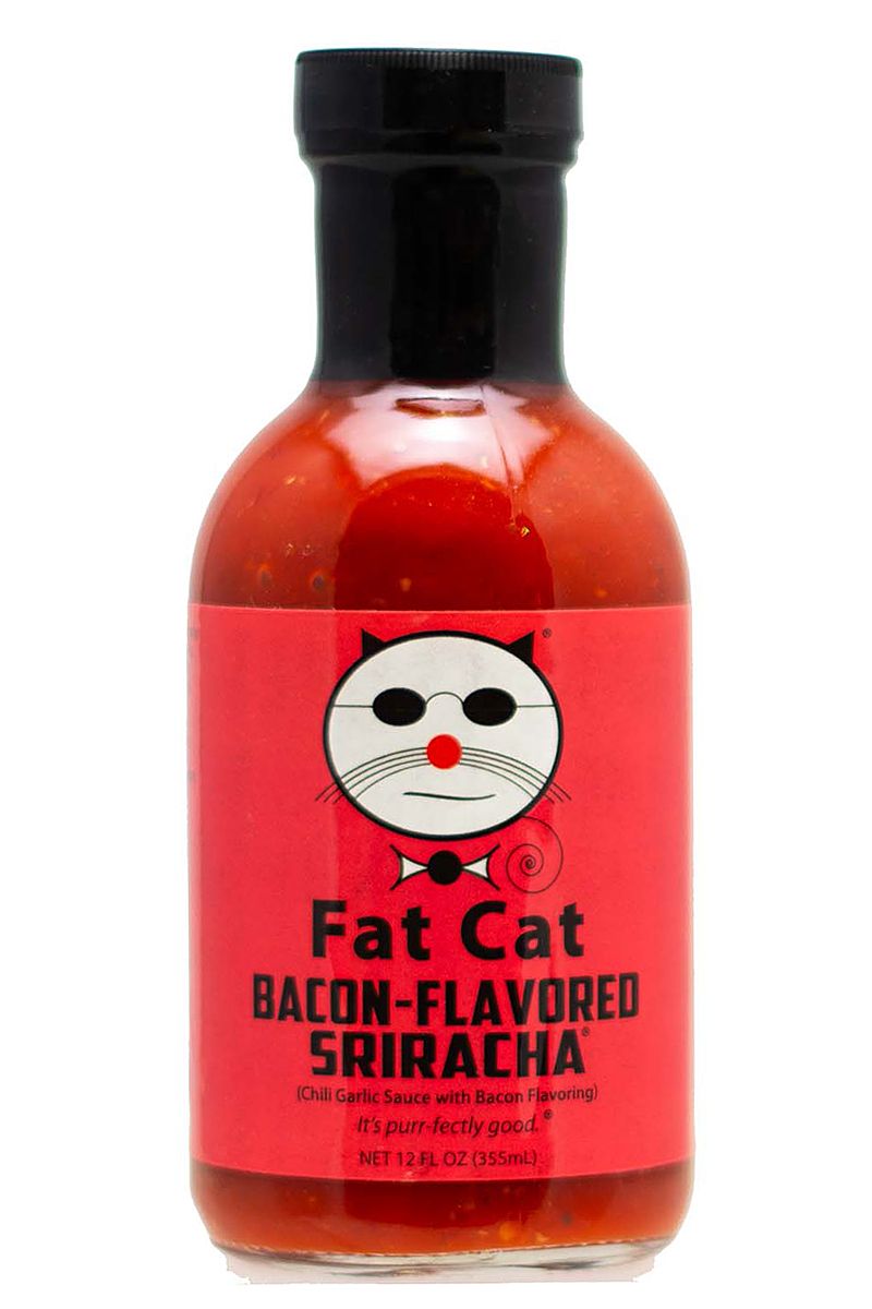 Fat Cat Speck aromatisiert Sriracha Sauce, 12oz