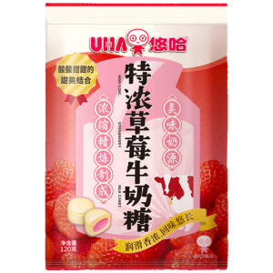 UHA Rich Milch Bonbon Erdbeer Geschmack – 120g