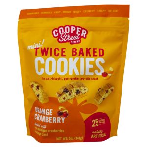 Cooper Street Snacks Twice gebacken Orangen-Cranberry Kekse – . – 5oz