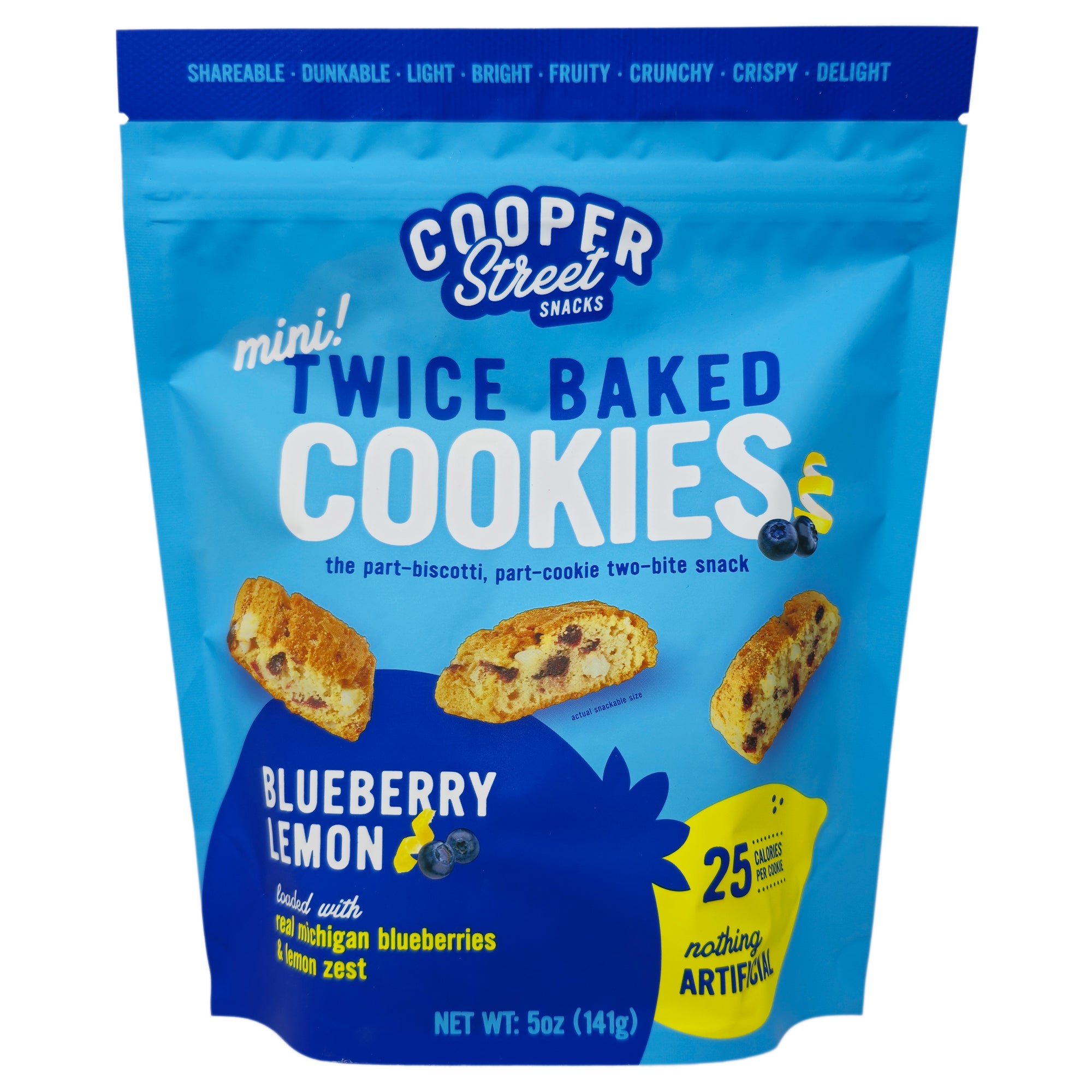 Cooper Street Snacks Zweimal gebackene Heidelbeere Zitrone Kekse – 5 Unzen