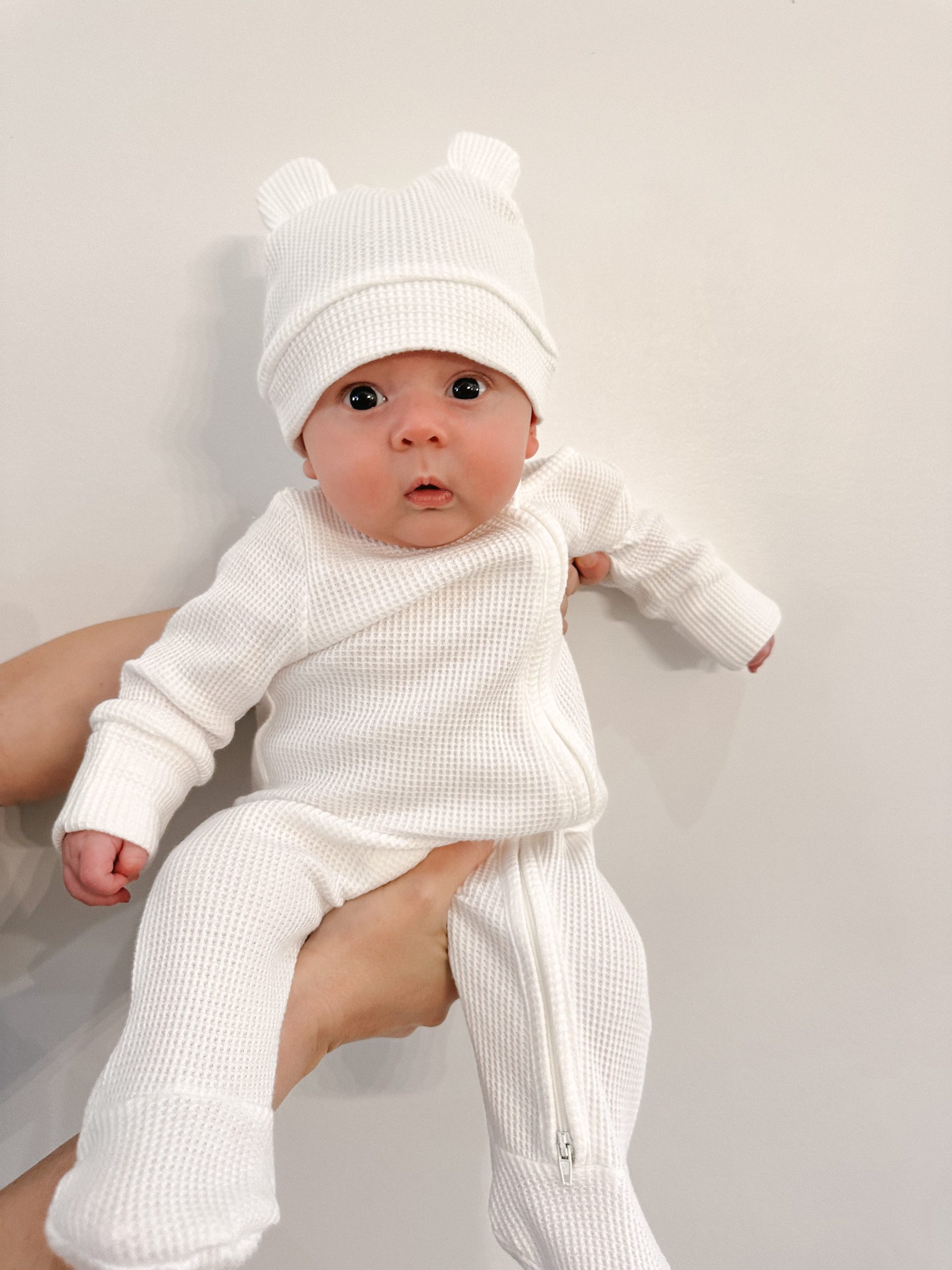 Luna + Luca Bear Waffle Set – Weiß