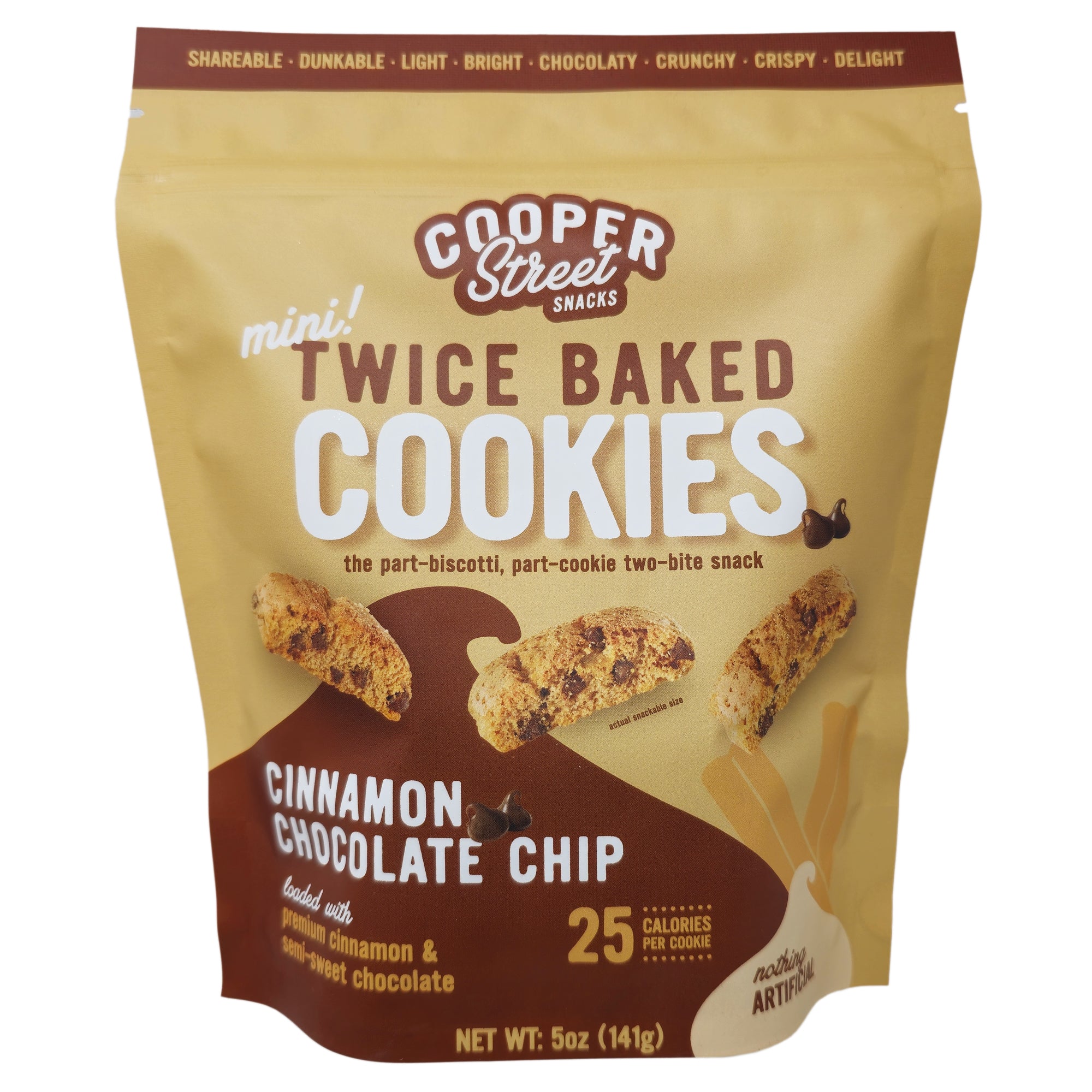 Cooper Street Snacks zweimal gebacken Zimt Schokolade Chip Kekse – 5 Unzen