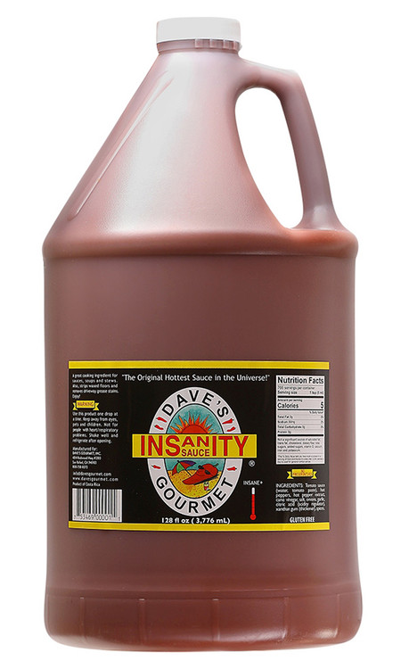 Dave's Gourmet Insanity Sauce Chilisauce Gallone, 128oz