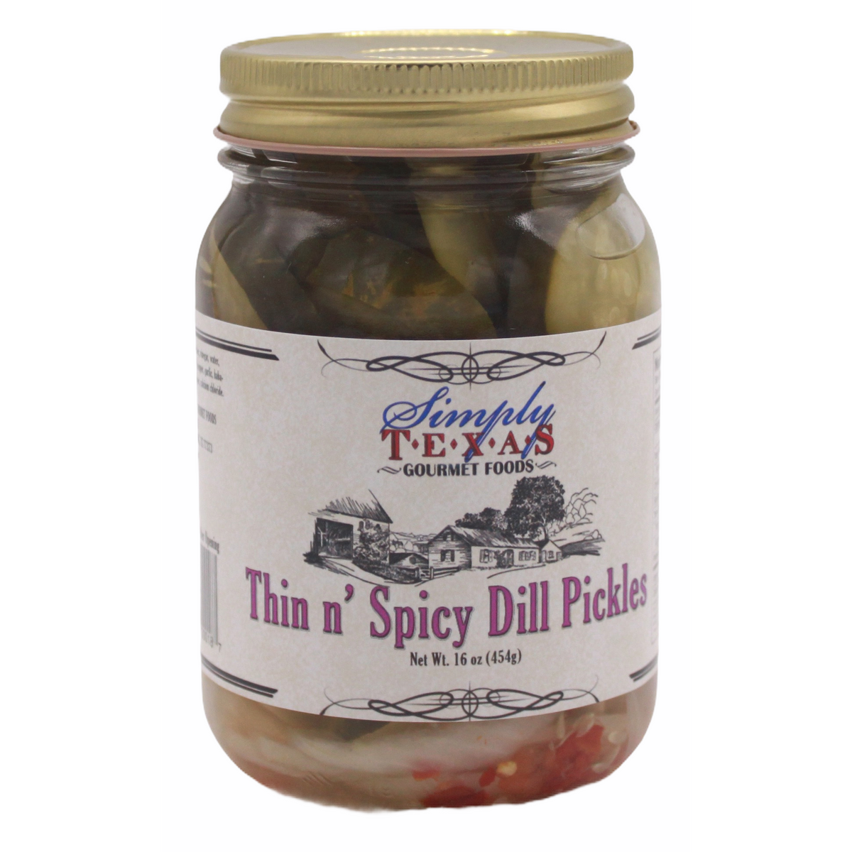 Simply Texas Dünne n ' scharf Dill Pickles