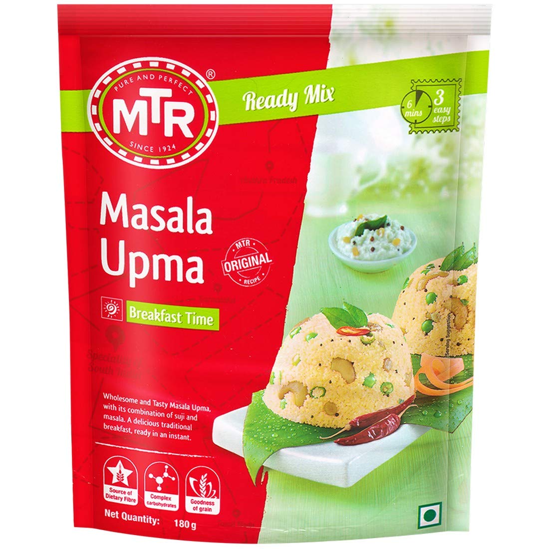 MTR Masala Upma – leicht gewürzte Salbei Pudding Mischung – 200g (7.05oz)