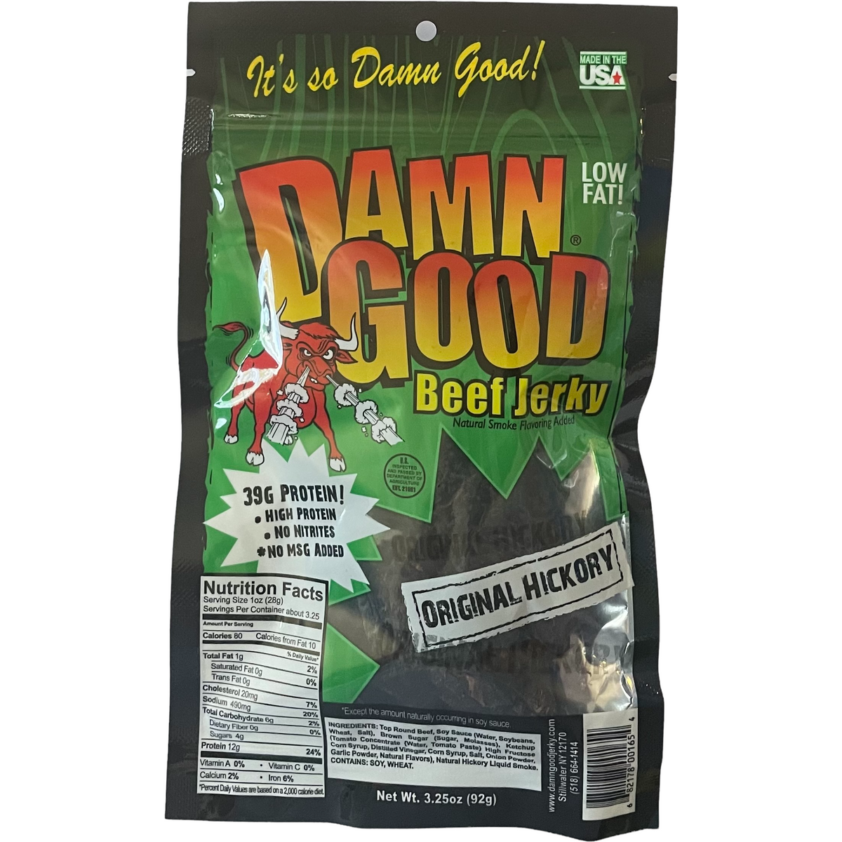 Verdammt gut Original Hickory Rindfleisch Jerky