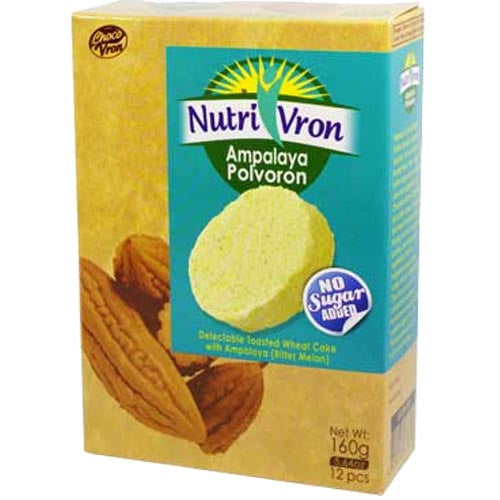 ChocoVron – NutriVron – Ampalaya Polvoron – Leckerer gerösteter Weizenkuchen mit Ampalaya (bittere Melone) – 12 Stück – 160 G