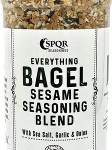 SPQR Gewürzmischungen Everything Bagel Würzmischung original köstliche Mischung aus Meersalz und Gewürzen getrocknet gehackten Knoblauch Zwiebelflocken, 10 Unzen