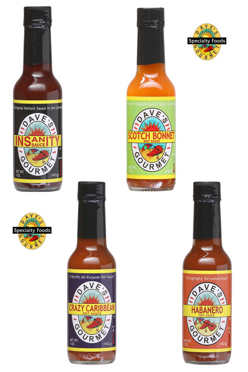 Dave's Gourmet Wahnsinn scharf 4er Packung, 4/5oz