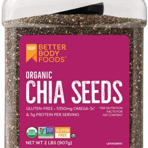 BetterBody Foods Bio Chia Samen mit Omega-3, nicht-gmo (2 Pfund)