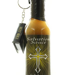 Danny Cash’s Knoblauch Serrano Salvation Soße (w/Minibibel), . – 5oz