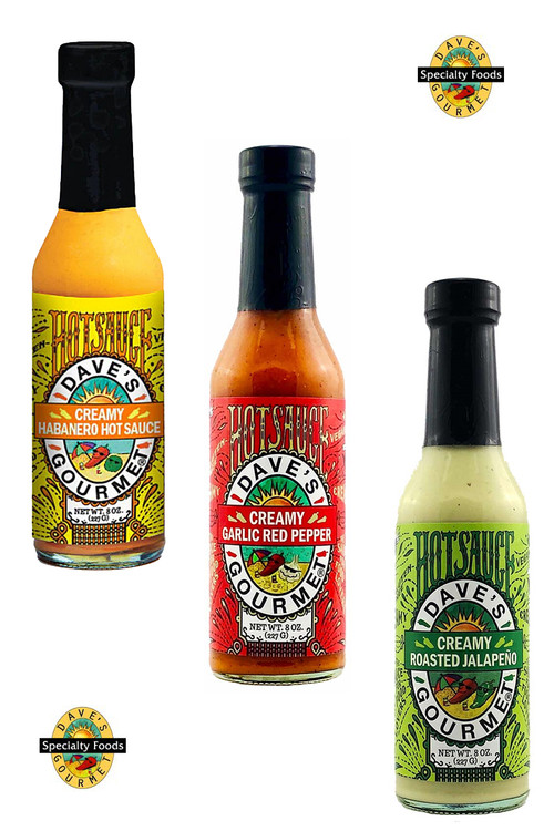 Dave’s Gourmet Creamy scharfe Sauce Geschenkpackung, 3/ . – 8oz