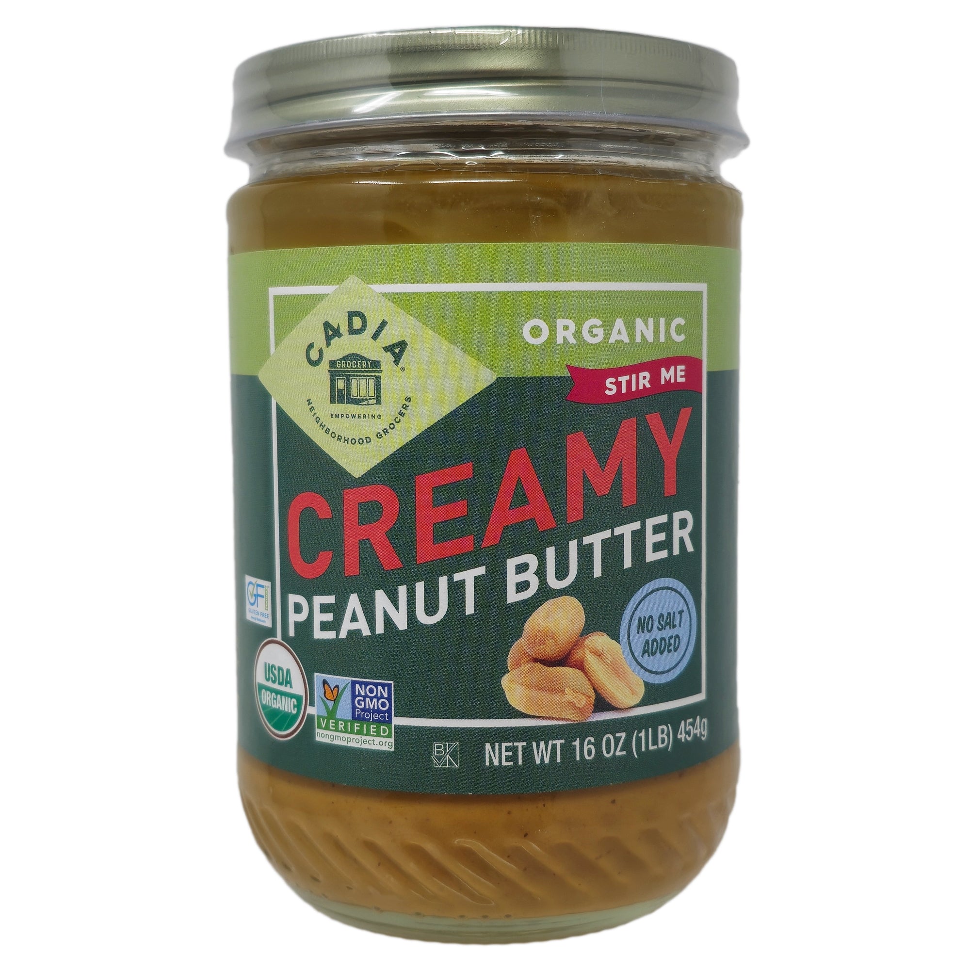 Cadia Bio Ohne Salz Cremige Erdnussbutter hinzugefügt – 16oz