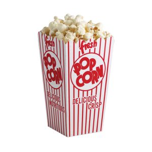 Popcorn-Boxen rot & weiß gestreift (10)