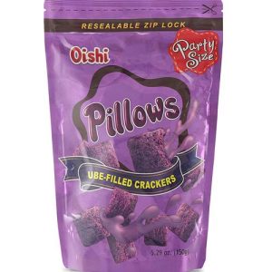 Oishi – Ube Pillows Knacker (große Packung) Partygröße – 150 g
