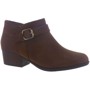 Adreena Mid Leder Block Absatz Stiefeletten