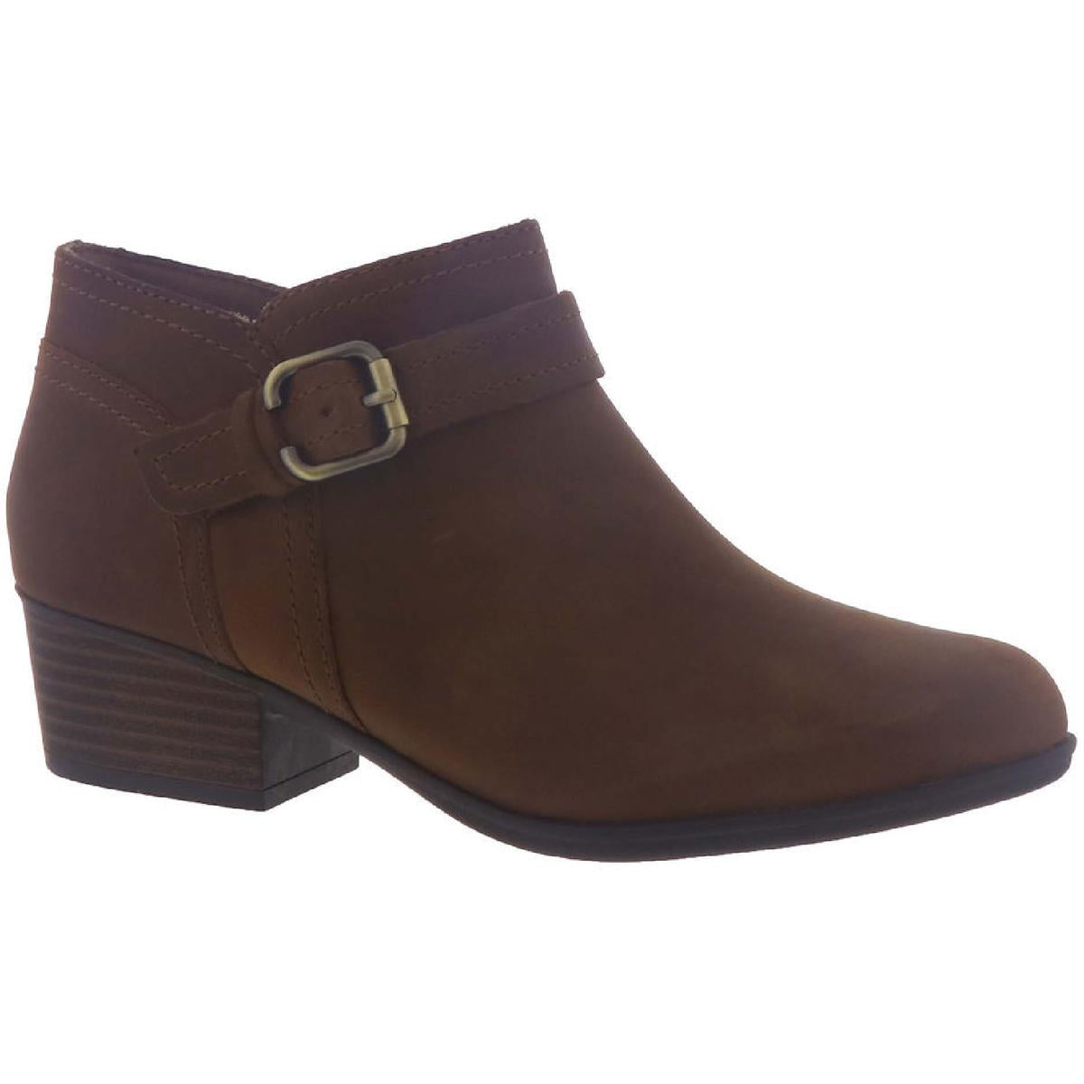 Adreena Mid Leder Block Absatz Stiefeletten