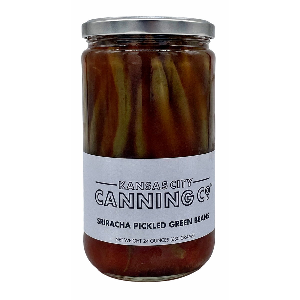 Die Kansas City Canning Co Sriracha Eingelegte grüne Bohnen