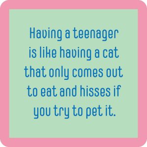Drinks on Me Untersetzer – Teenager/Katze