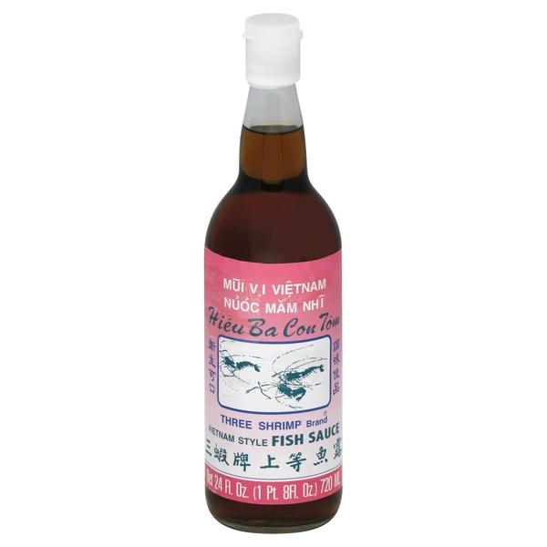 Drei Garnelen Fischsauce