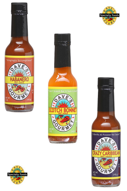 Dave's Gourmet Wahnsinn scharf Dreierpack, 3/5oz