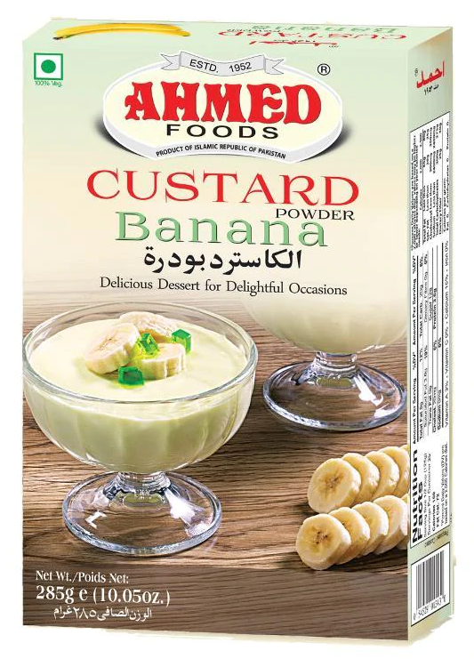 Ahmed Custard Pulver – Bananengeschmack 285g