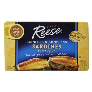 Reese Skinless & Boneless Natriumsardinen niedrig – 4,375oz.