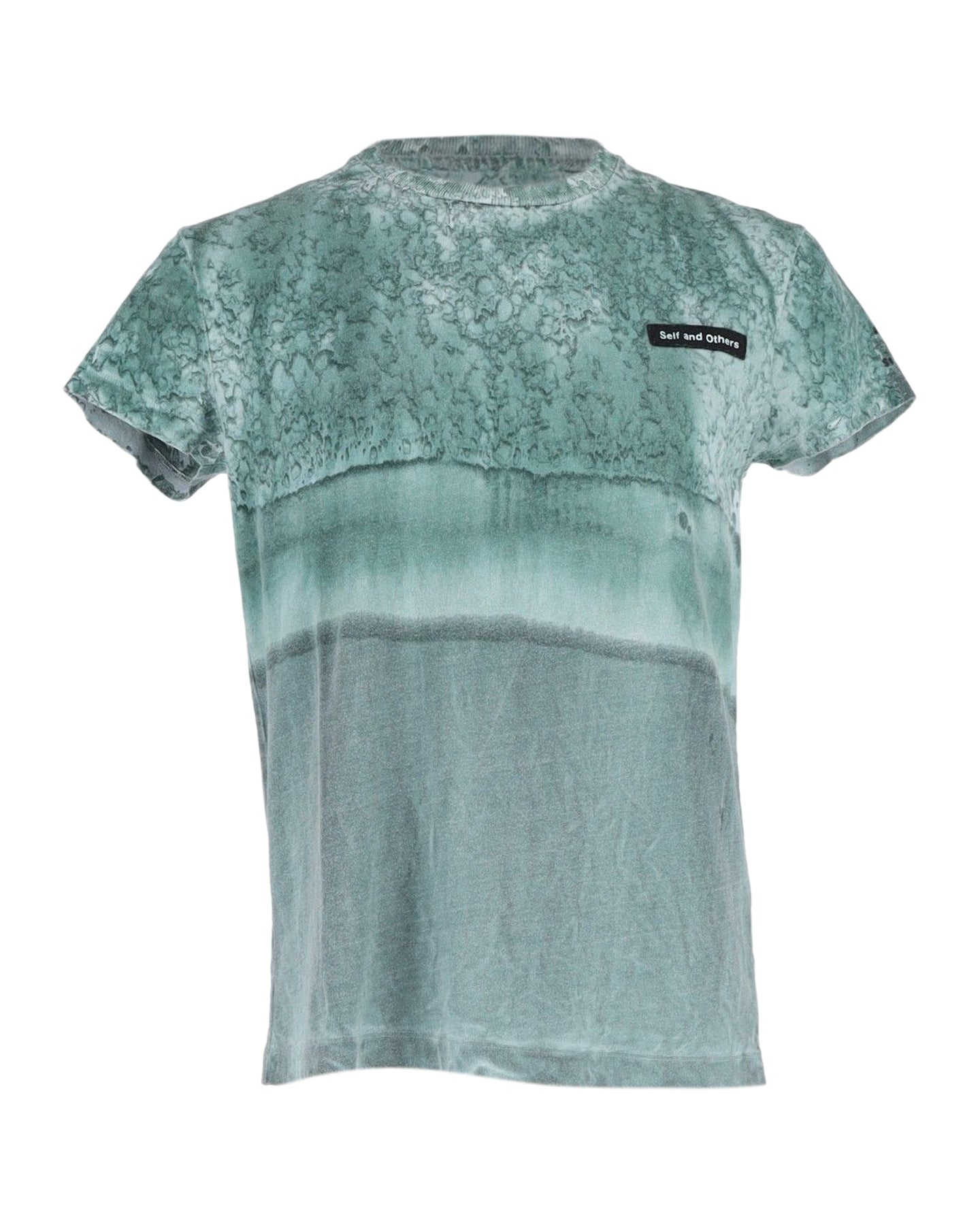 Acne Studios Bedrucktes T-Shirt mit Rundhalsausschnitt aus grüner Baumwolle