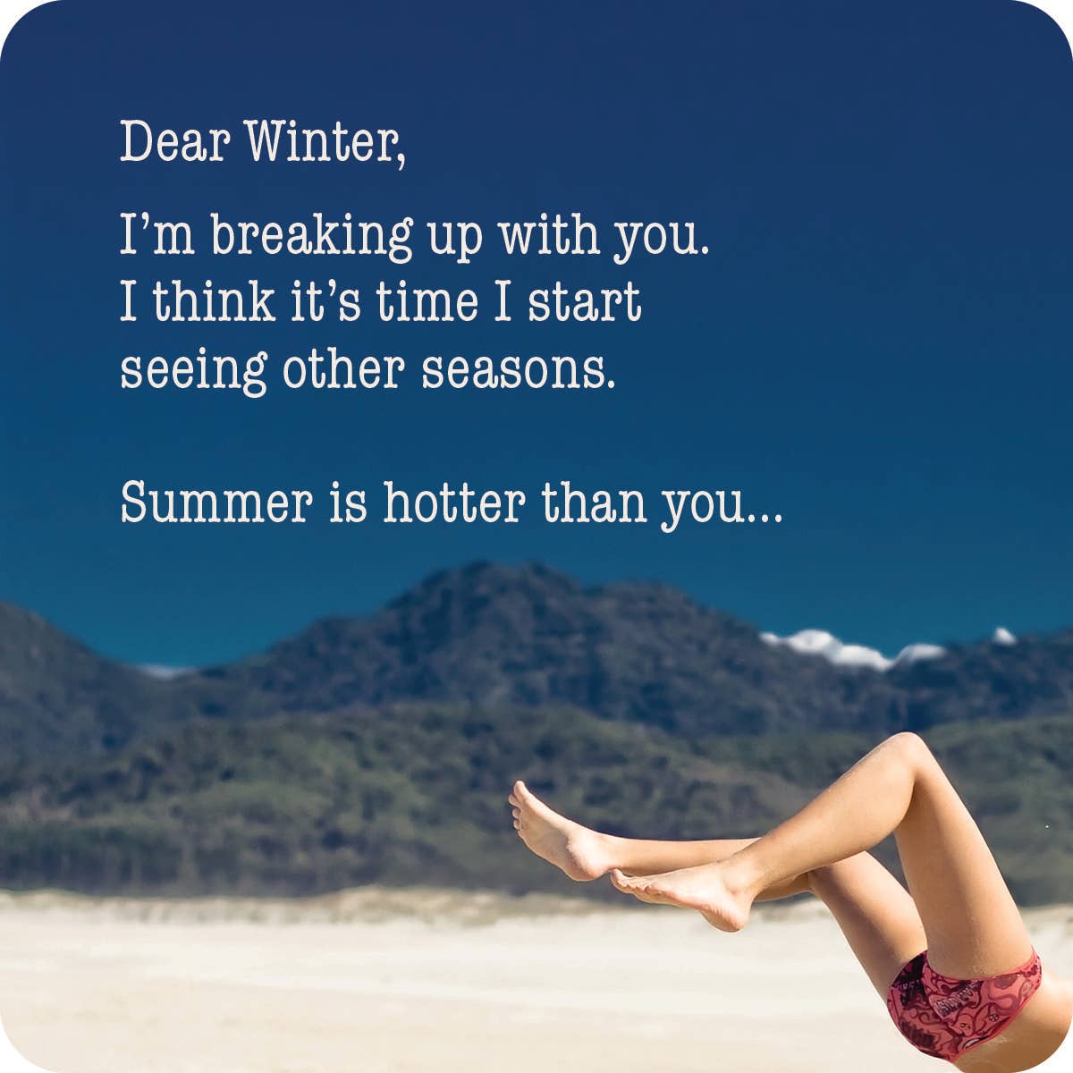 Drinks on Me Untersetzer – Lieber Winteruntersetzer