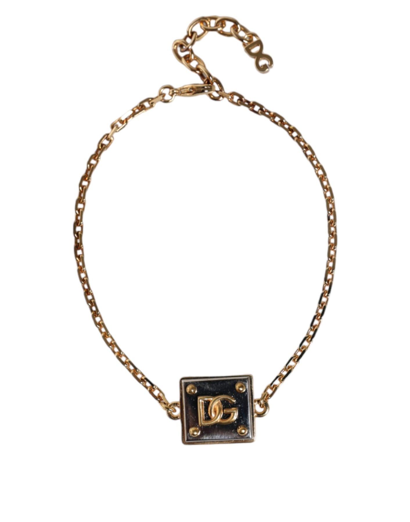 Dolce & Gabbana Messing Kette Logo Sizilien Anhänger Damen Halskette